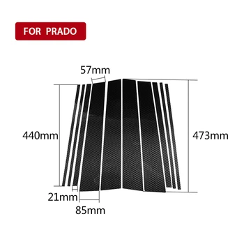 

Set Window Pillar Trims Sticker Wear-resistant Black Accessories Portable