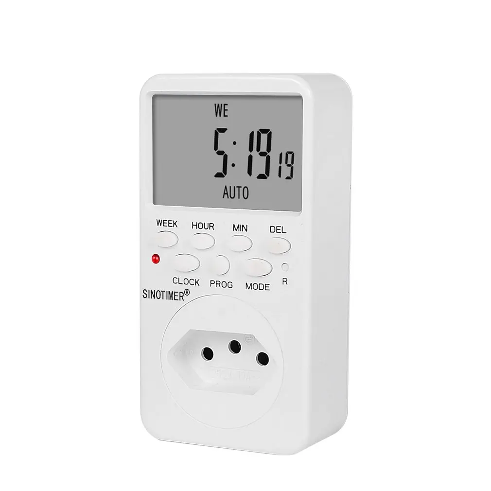 SINOTIMER TM519 7 дней в неделю ЖК-цифровой программируемый переключатель розетка таймер штекер контроль релейного переключателя EU/US/UK/IT/BR/IL