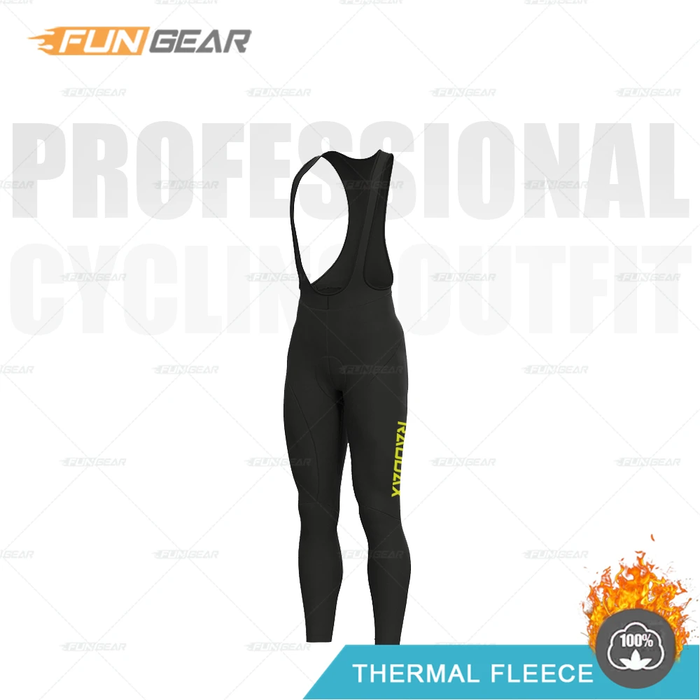 BIB PANTS Новинка, зимняя одежда для велоспорта, флуоресцентная желтая Джерси Pro Team, мужская одежда с длинным рукавом, комплект для шоссейного велосипеда, не информирует, MTB, термо флис - Цвет: BIB PANTS