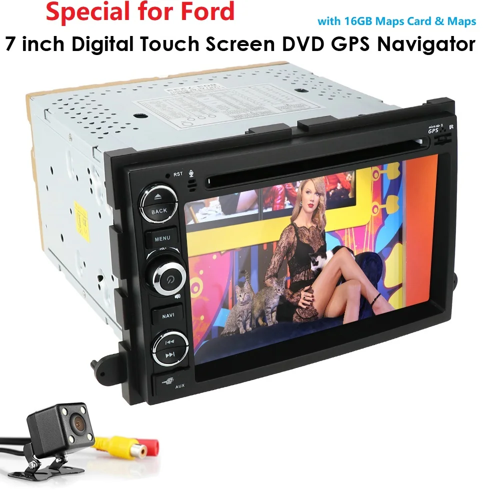 Perfect Hizpo Fit Ford F150 F250/350/Edge/Fusion/Mustang In Dash DVD Player GPS Navigation Stereo Radio BT Steering Wheel Ctrl 3G RDS SD 5