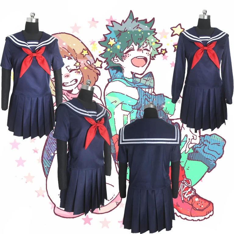 My Hero Academy Boku no Hero Academy химико Тога JK Униформа юбки свитер толстовки кардиган косплей костюмы парики