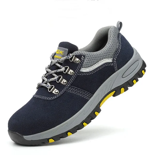 Men Work Safety Boots Steel Toe Shoes Breathable Work Safety Boot Protective Puncture Proof Work Shoes For Men Casual Sneakers - Цвет: B