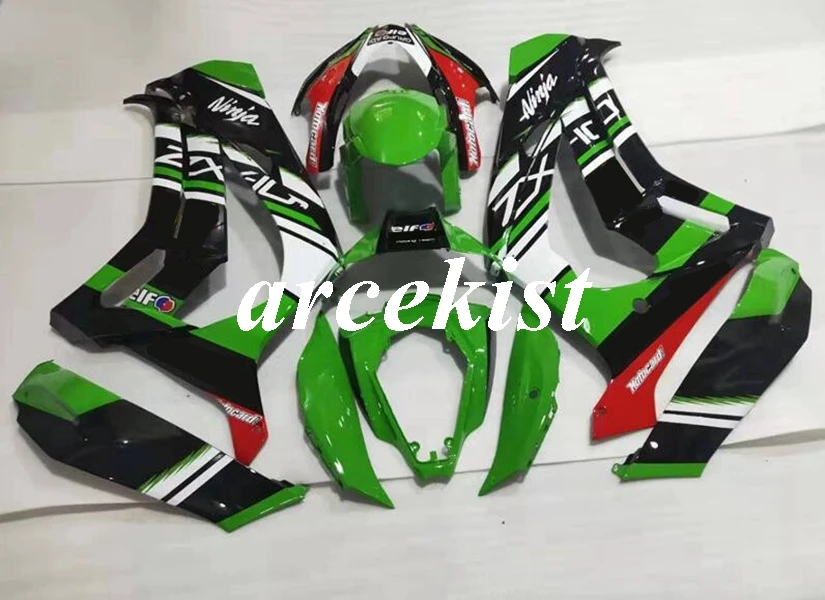 4 подарки ABS литья под давлением полный обтекатель комплект подходит для Kawasaki Ninja ZX-10R zx10r 16 17 кузов на заказ зеленый черный
