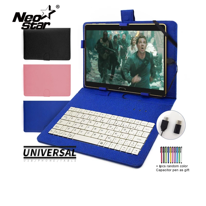 Universal Keyboard Case for Android Tablet 5 10.1" Mobile Phone