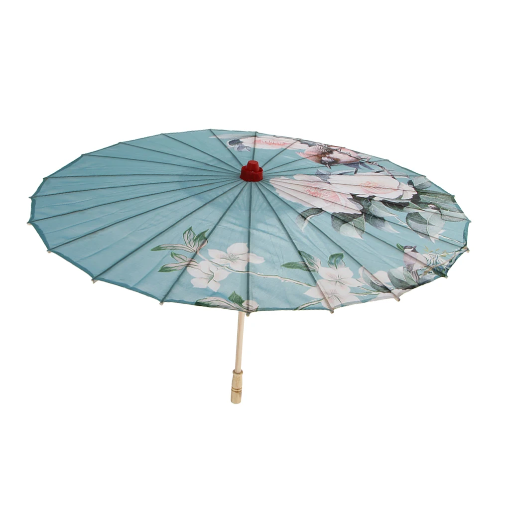Vintage Chinese Silk Cloth Umbrella Handmade Art Painted Parasol for Wedding Party Favor Guests Gifts Performance Photo Prop