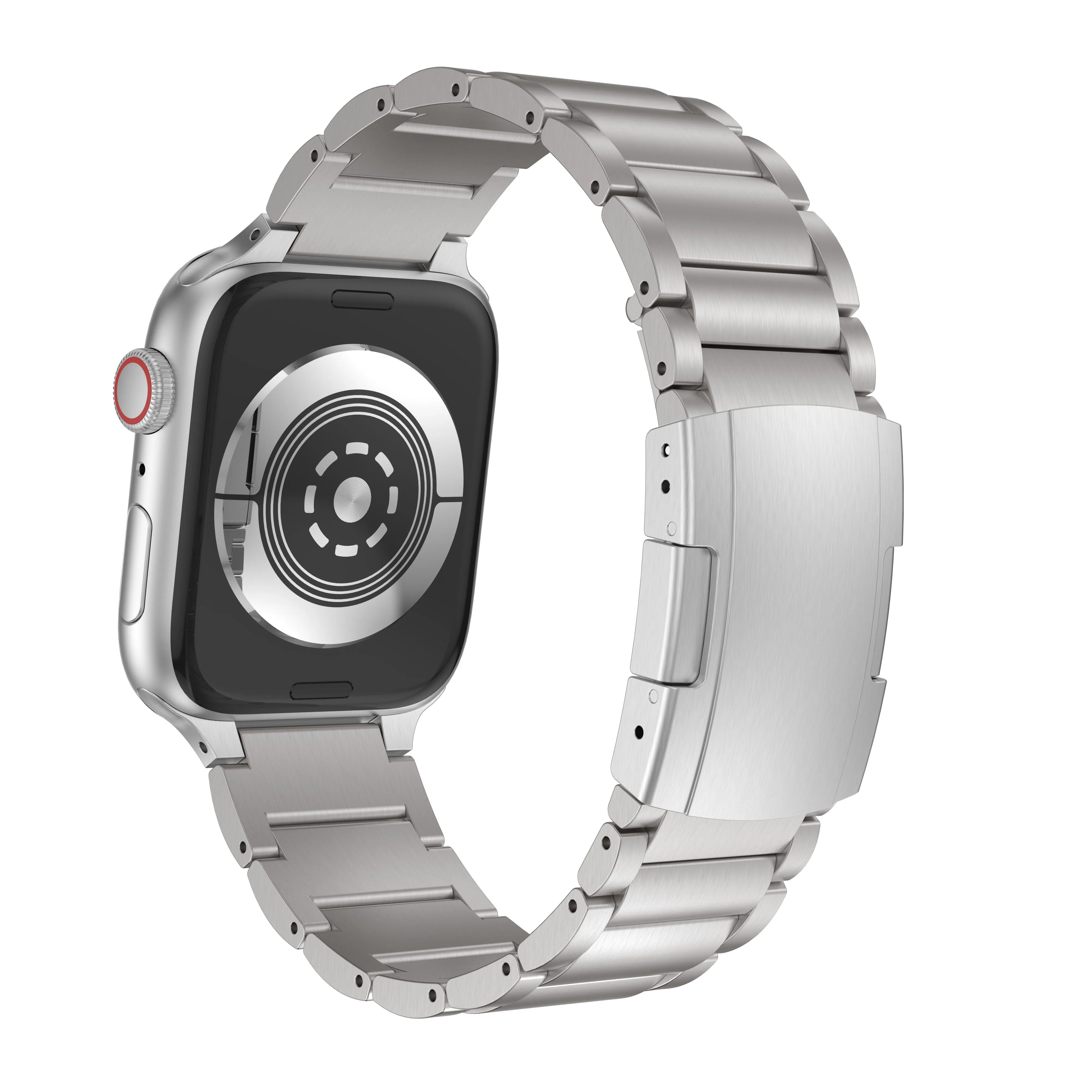 Ремешок из титанового сплава для Apple Watch 38 мм 42 мм металлический ремешок для наручных часов три звенья браслет для Apple Watch серии 1 2 3 4 5