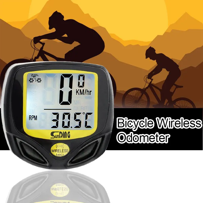 

Bike Computer Speedometer Wireless Waterproofc Cycle Computer Multi-Function LCD Back-Light Displays Dropship