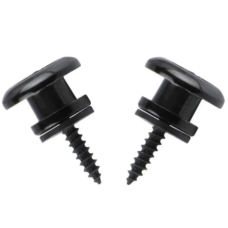 

2Pcs Mushroom Head Guitar Strap Buttons Strap for Electric Acoustic Guitar Bass Parts,Black