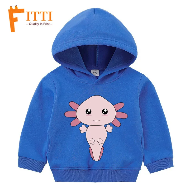 Axolotl/Детские толстовки с капюшоном; Детский свитер; сезон осень-зима; толстовка с капюшоном