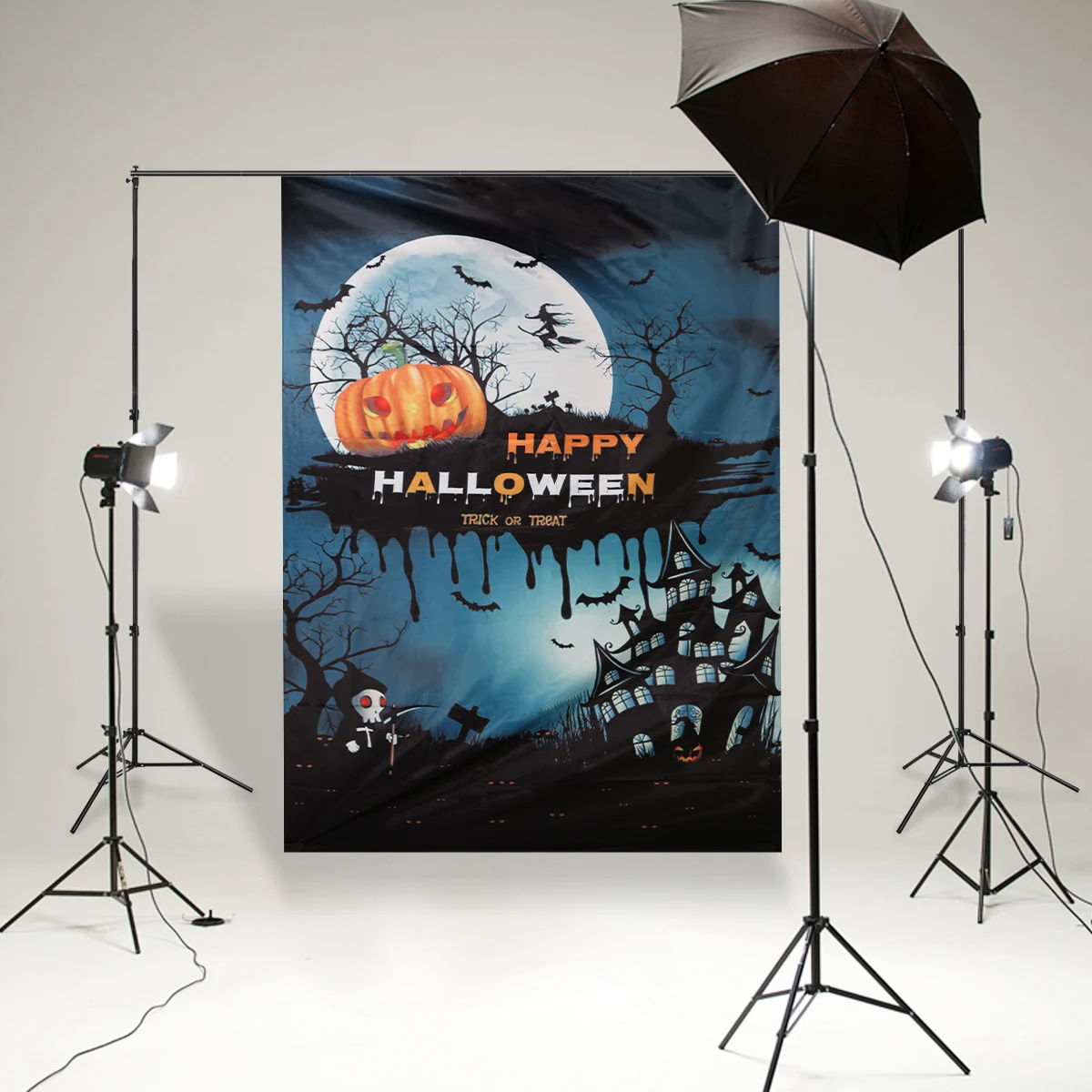 С надписью Happy Halloween 7ftx5ft фестиваль вечерние фото съемки реквизит фотография для фона для семейного портрета и т. д