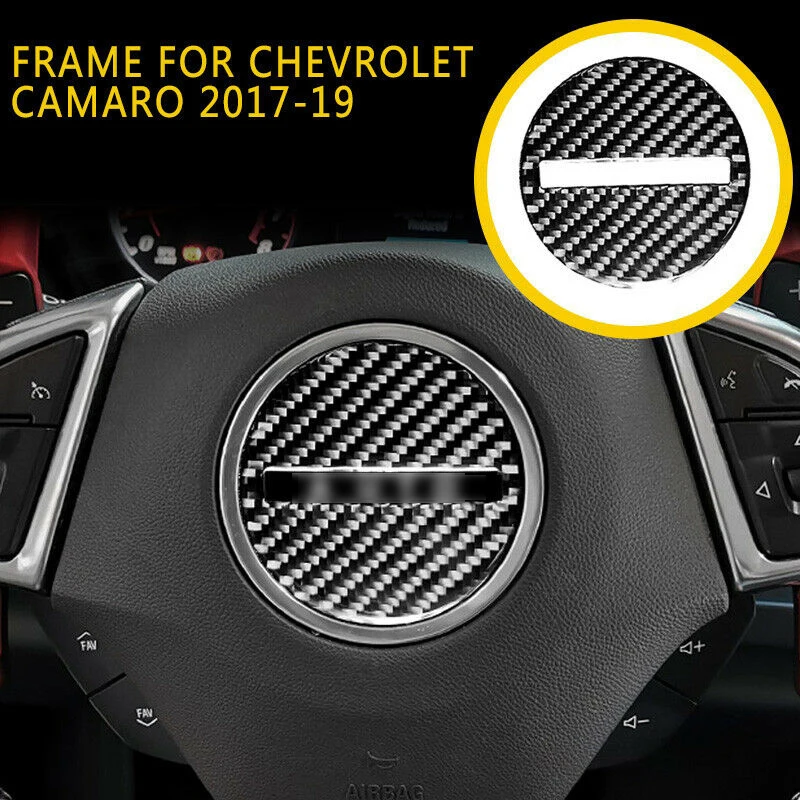 Внутренняя Накладка для рулевого колеса из углеродного волокна для Chevrolet Camaro //