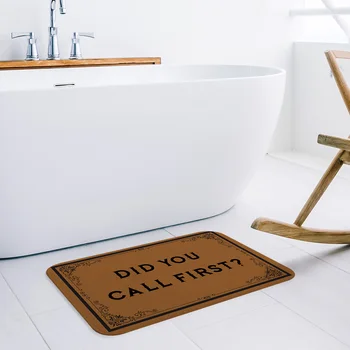 

Did You Call First Doormat Non-slip Rug Soft Bath Mats Bathroom Supplies Carpet Living Room