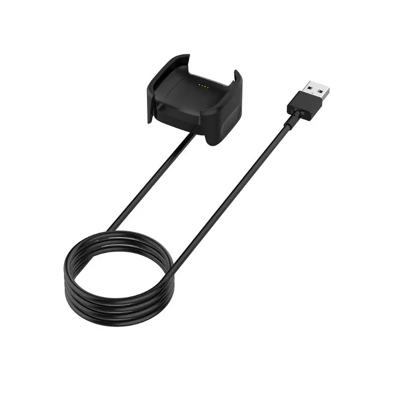 Black USB Fast Charger Cable Charging Dock Stand Cradle For Fitbit Versa 2 Smart Watch Accessories