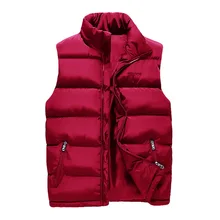 Повседневная парка на молнии без рукавов, плюс Размер 6XL, жилет для мужчин, зимний теплый жилет для мужчин, Короткий Мужской жилет, куртка