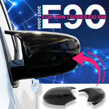 

2pcs Car Side Rearview Mirror Cover Caps M Style Replacement Glossy Black for BMW 1 Series E82 E88 2007-2009