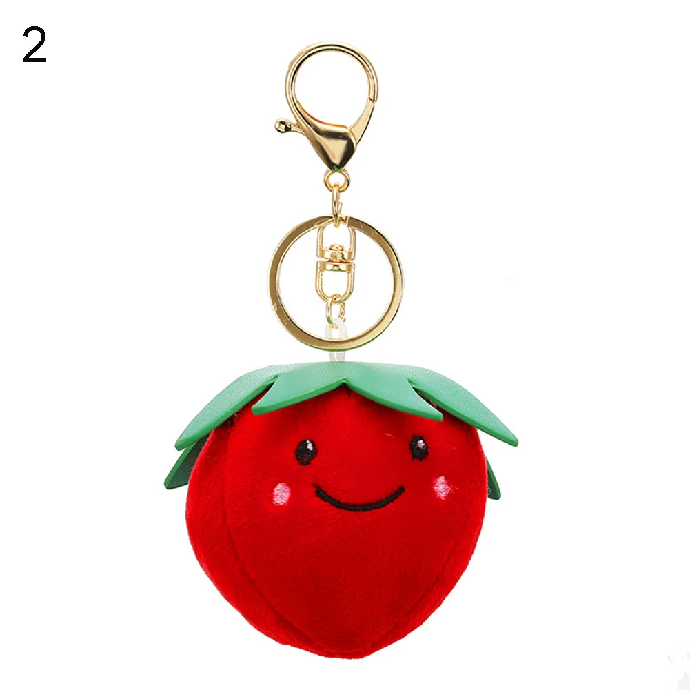 Милый для фруктов яблок подвеска плюшевая кукла брелок держатель сумка Декор телефона мультяшный брелок для ключей школьная сумка висячие украшения