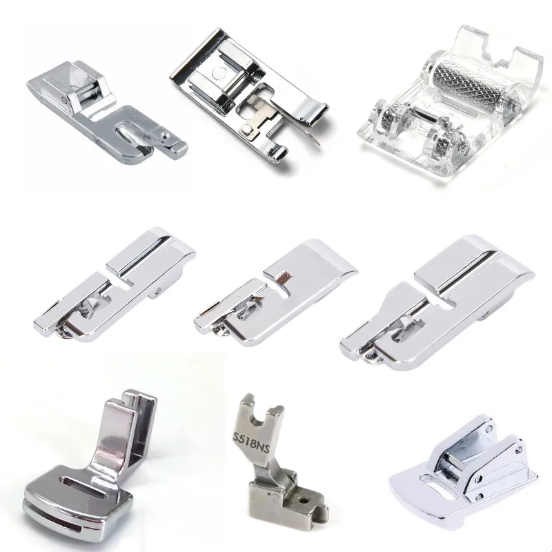 

Domestic Sewing Machine Foot Presser Rolled Hem Feet Set For Brother Singer Sewing Accessories