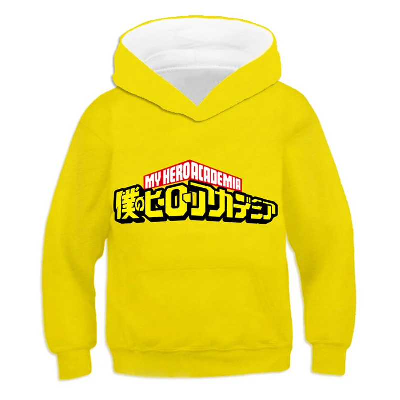 baby hooded shirt Autumn Thin Polyester Sweater My Hero Academia Print Hoodie Casual Kids Pullover New Children's Top Fun Boys Clothes children's hype hoodie