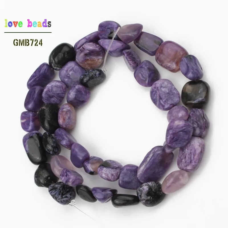charoite 8-10 мм Нерегулярные натуральный Апатит морганит аквамарина камень бусины для самостоятельного изготовления ювелирных изделий браслет 15 ''strand - Цвет: charoite