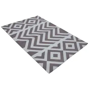 

115x167 Cm Brown Handmade Dhurrie Rug-4x5 Ft