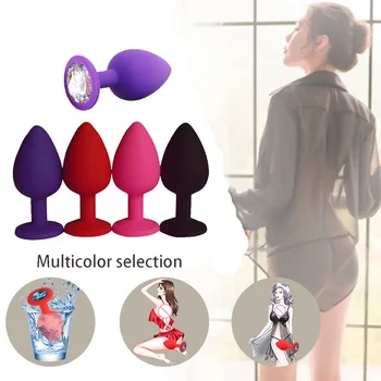 3Size Butt Anal Plug Sex Toys for Women Men Soft Silicone Erotic Massager Stimulator Dildo Vibrator Anal Toys Adult Product Plug 6