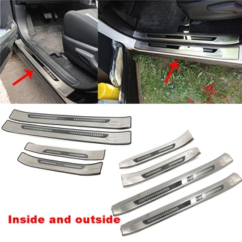 

Fit for Toyota RAV4 2014 2015 2016 2017 2018 2019 RAV 4 Stainless Steel Door Sill Plate car accessories Bumper Trunk Load Edge