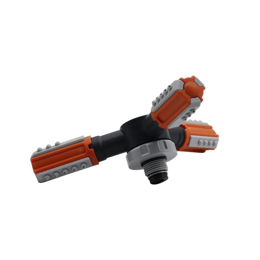 Orange with Black 1/" наружная резьба 3 рукы, автоматический вращающееся оросительное устройство насадка газоном насадки для полива садоводство техника для полива и орошения - Цвет: Orange with Black