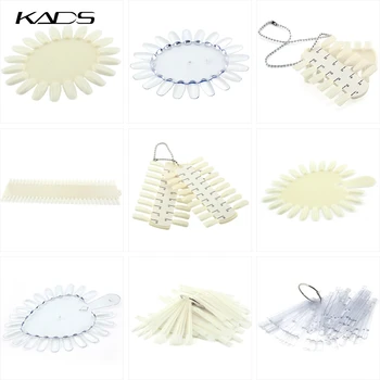 

KADS 16 Design Color Card Nail Display Sticks Nail Art Display Practice Nail Tips Sets DIY Tool Display Stand And Wheel