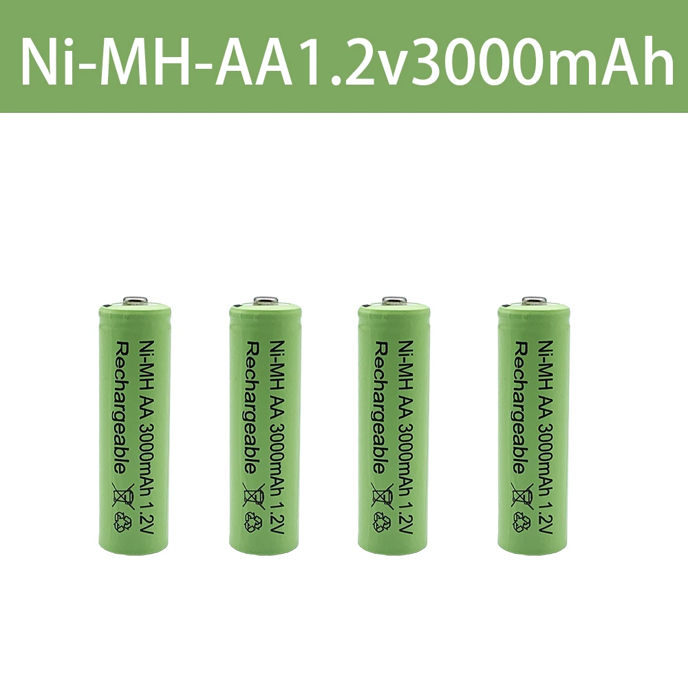 2021 lote 1 2V 3000 mAh NI MH AA предварительно заряженные аккумуляторные батареи NI-MH