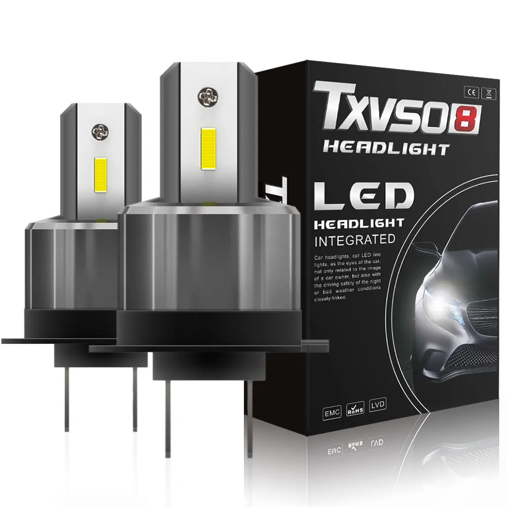 

2pcs/set Car CSP LED Headlight Conversion Kit High/Low Beam Bulbs 6000K H7 7200LM Car LED light DC 9V-32V for Focus