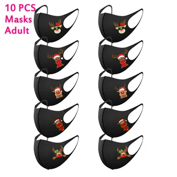 

5/10/25pc Adults Christmas Face Maks Reusable Washable Christmas Xmas Face Maks Fashion Mondkapjes Mascarillas maschere Masque