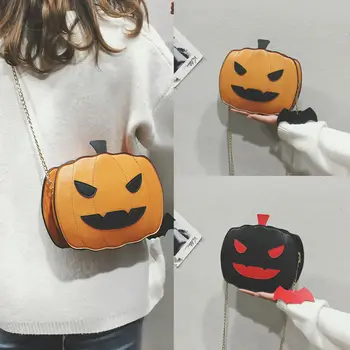 

Girl's Women Cute Cartoon Halloween Pumpkin Shaped Demon Little devil Messenger Crossbody Bag Designer Inspired Purses