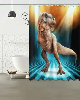 

Dinosaur Fabric Set Bath 100% Polyester Bathroom Curtains