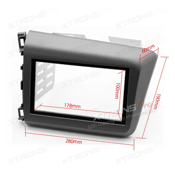 XTRONS Радио панель для HONDA Civic Sedan 2011-2013 комплект установки лицевой панели рамка панель dvd двойной DIN