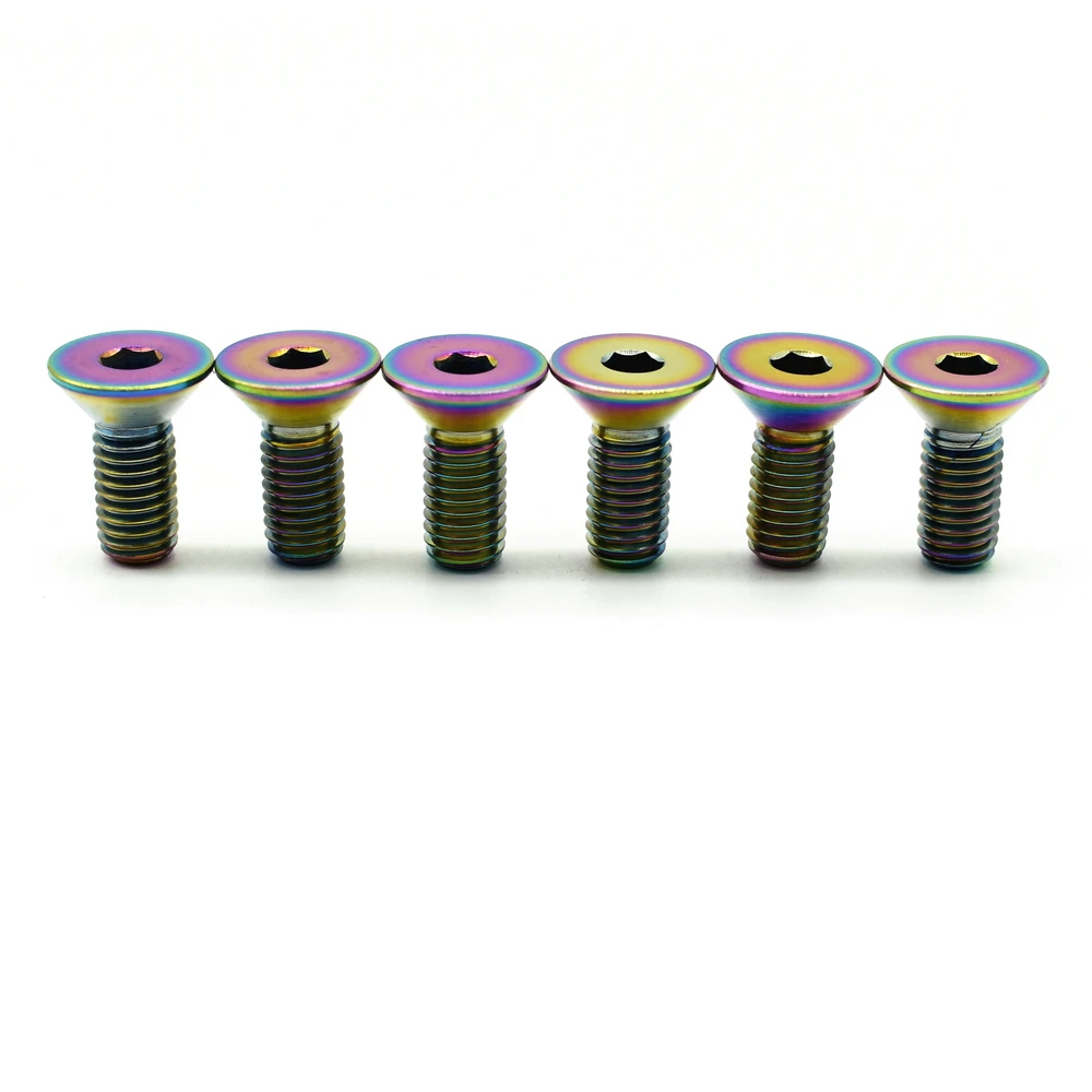 M6X10mm titanium bolts flat thex socket multiple  color (4)