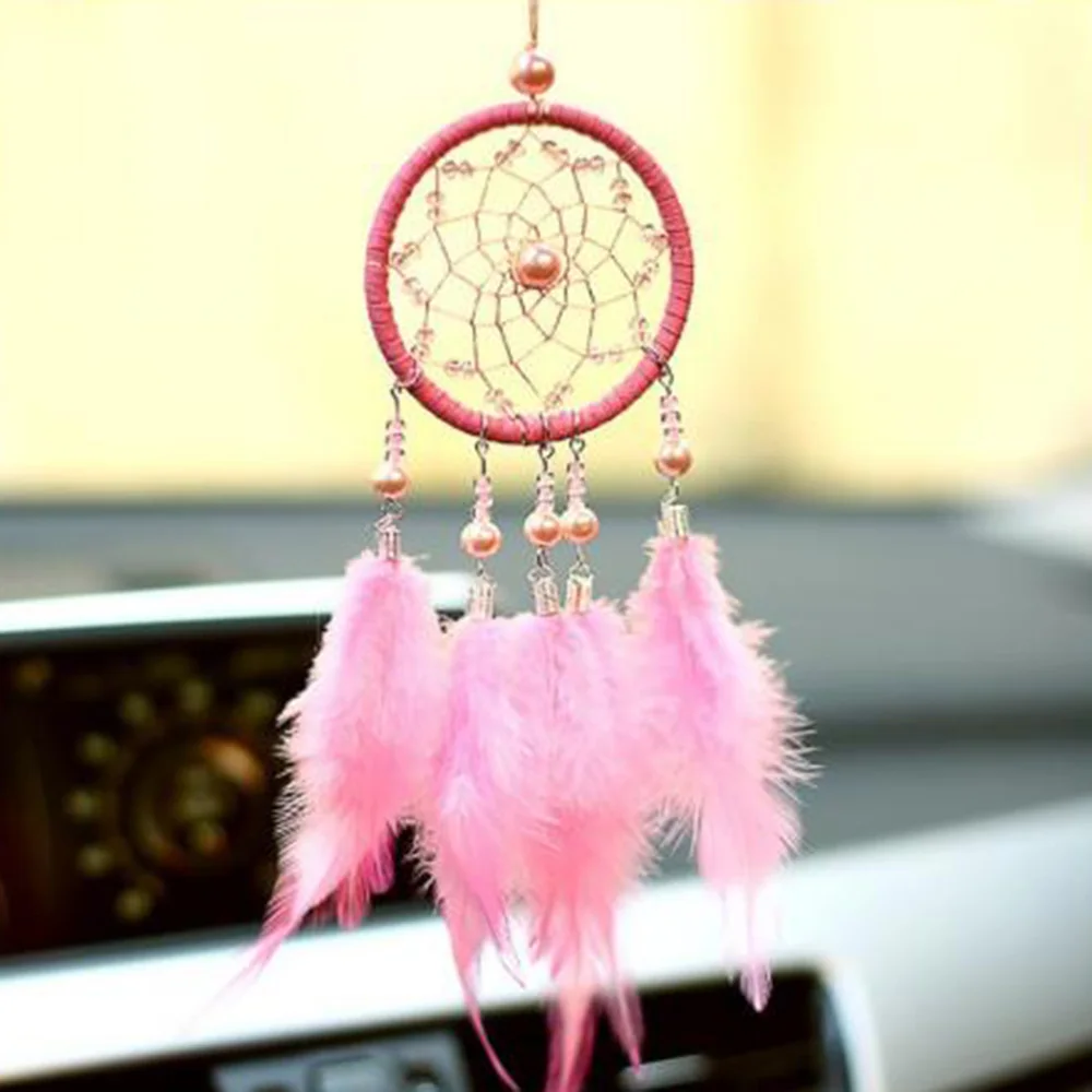 Большой ручной работы вязаный в индийском стиле Ловец снов для дома спальни