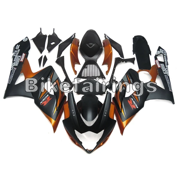 Оранжевые, золотистые, черные чехлы для Suzuki GSXR1000 Обтекатели корпуса КОРПУСА корпуса пластиковые панели 2005 2006 05 06 - Цвет: As Picture Shown