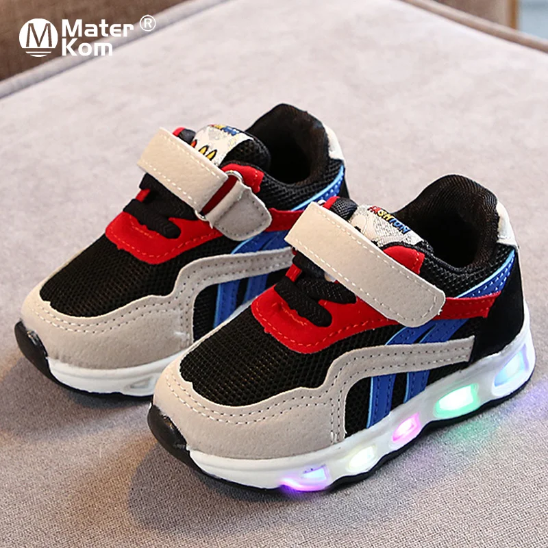 Tamaño 21 30 zapatos Led para niños niñas zapatillas iluminadas zapatos brillantes para niños zapatillas de deporte para niños zapatillas de bebé con suela luminosa - Supermercado