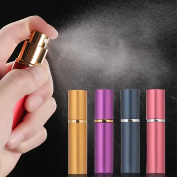 

New Hot Sale 5 PC10ml Perfume Atomizer Bottle Glass Pump Travel Mini Portable Colorful Disinfectant Spray Container Refillable