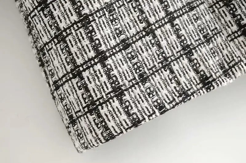 Маленький аромат плед с длинным рукавом лацканы Slim Fit Женское пальто Осень Корейская мода; Слим Женская куртка двубортная