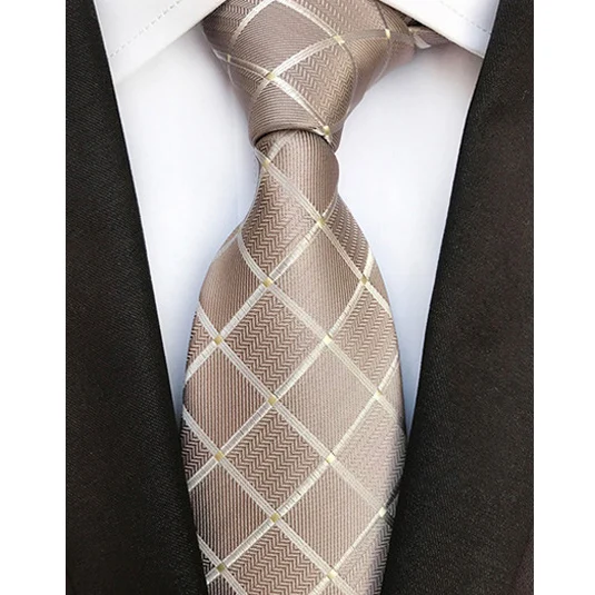 Роскошные Классические шелковые мужские галстуки шеи 8 см плед полосатый галстук для мужчин для формальных и деловых встреч и торжеств вечерние галстуки - Цвет: YU-C24