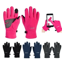 Детские велосипедные перчатки, полный палец, перчатки для тренировки, водонепроницаемые зимние Sonw снегоходные перчатки, зимние теплые перчатки с сенсорным экраном