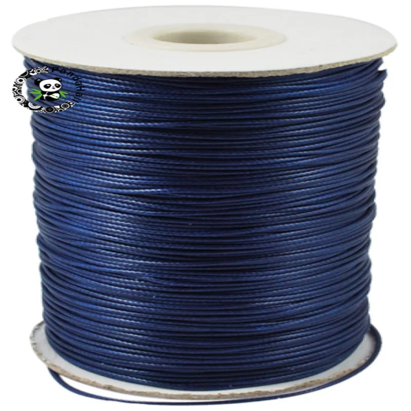 115 DarkBlue Pandahall 1 рулон 0,5 мм корейский вощеный полиэфирный шнур для изготовления нанизывающих материалов 38 цветов - Цвет: 115 DarkBlue