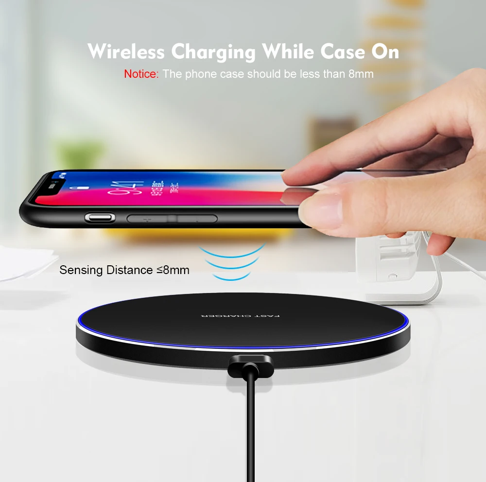 15W Qi Wireless Charger Pad For Iphone 11 Pro Max XR XS MAX Samsung S10 S9 Note 10 Huawei P30 Pro Fast Wireless Charging Station (7) - 副本
