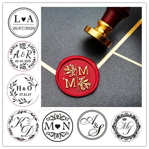 Vintage Personalized Letter Picture Logo wedding Invitation Wax Seal Stamp 