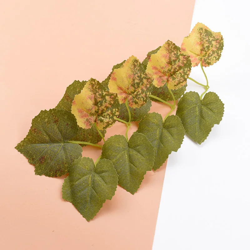 10pcs Maple leaf artificial plants wedding decorative flowers wreaths diy gifts box christmas decorations for home silk Leaves