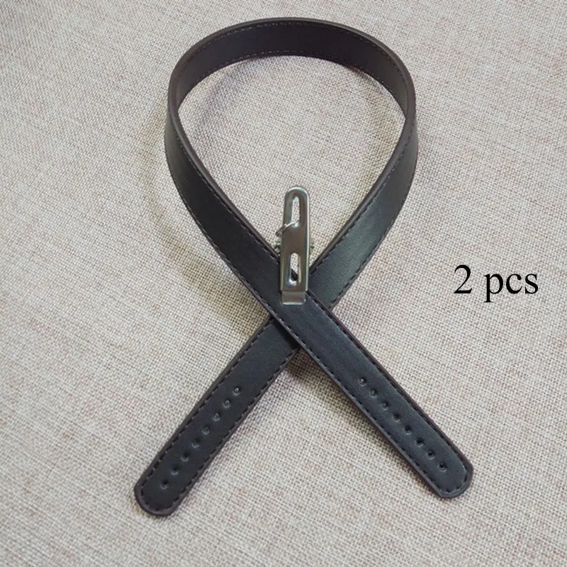 Темно-коричневый 2pcs/pair 62cm Fashion New PU Leather Bag Strap Handle Shoulder Bag Belt Band for Women Handbag Handmade DIY Bag Accessories - Цвет: Темно-коричневый