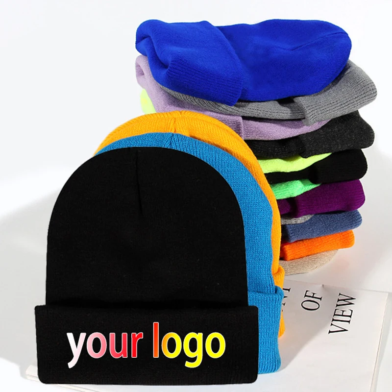 

Custom Hat Beanie Fashion Personalized Knitted Cap Winter Adventure Ski Warm Hat Design Print Your Picture Logo