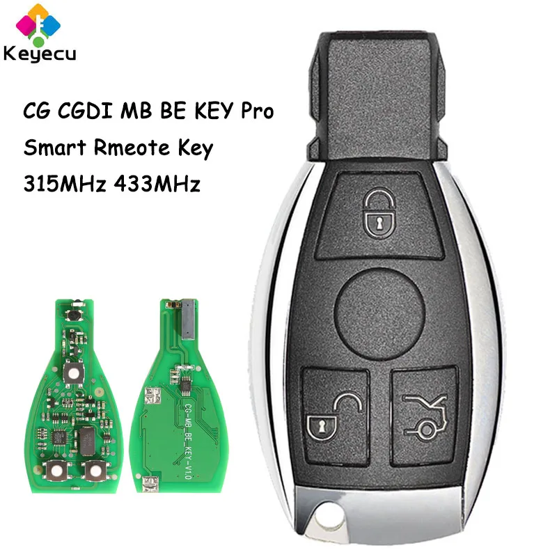 KEYECU CG CGDI MB BE KEY PRO умный дистанционный ключ с 3 кнопками 315 МГц 433 брелок для Mercedes-Benz