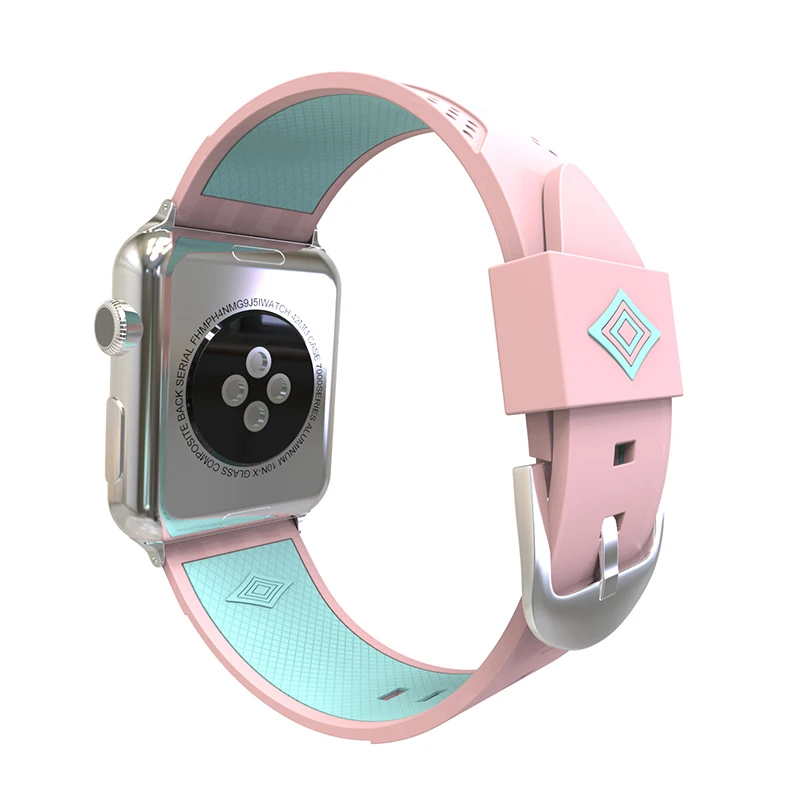 Ремешок для Apple Watch 5, 4, 3, полосатый силиконовый ремешок для Apple Watch, мужской ремешок для Apple Iwatch, женский спортивный ремешок для Apple Iwatch